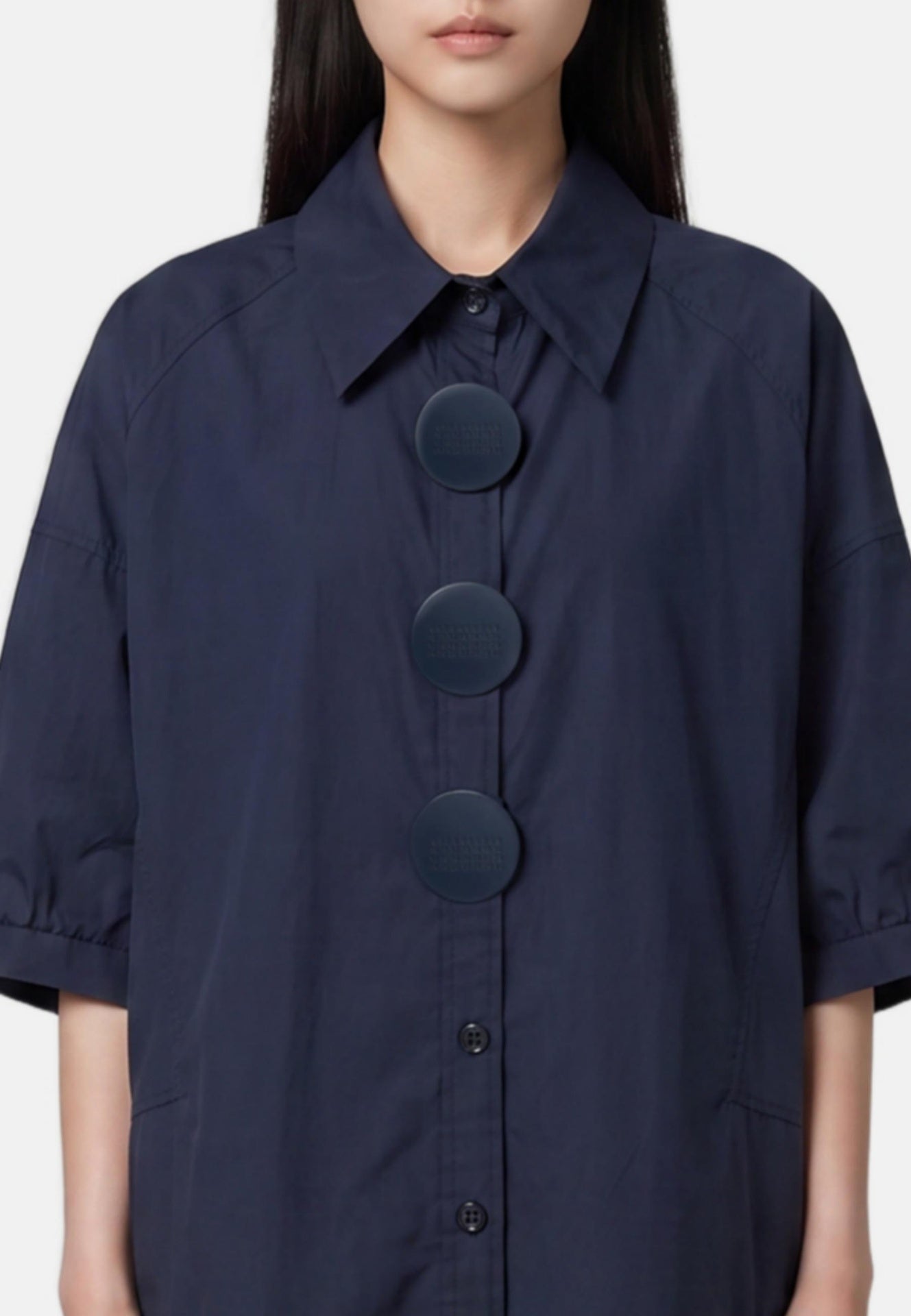 Vestito in Cotone Blu Scuro