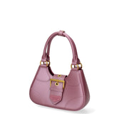Borsa a mano da donna 100% PVC FLAT-CIRCLE-DARK MAUVE - LIGHT OTTONE Marc Ellis