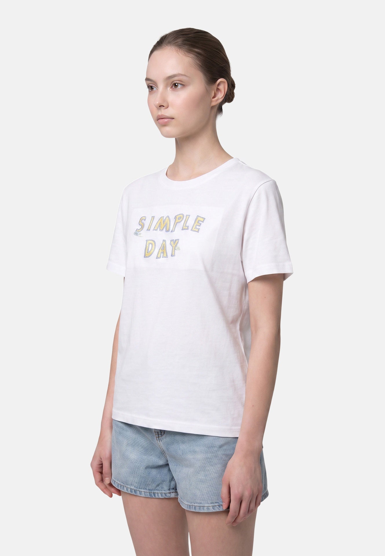 T-shirt in 83,4% Cotone 16,6% Poliammide Giallo