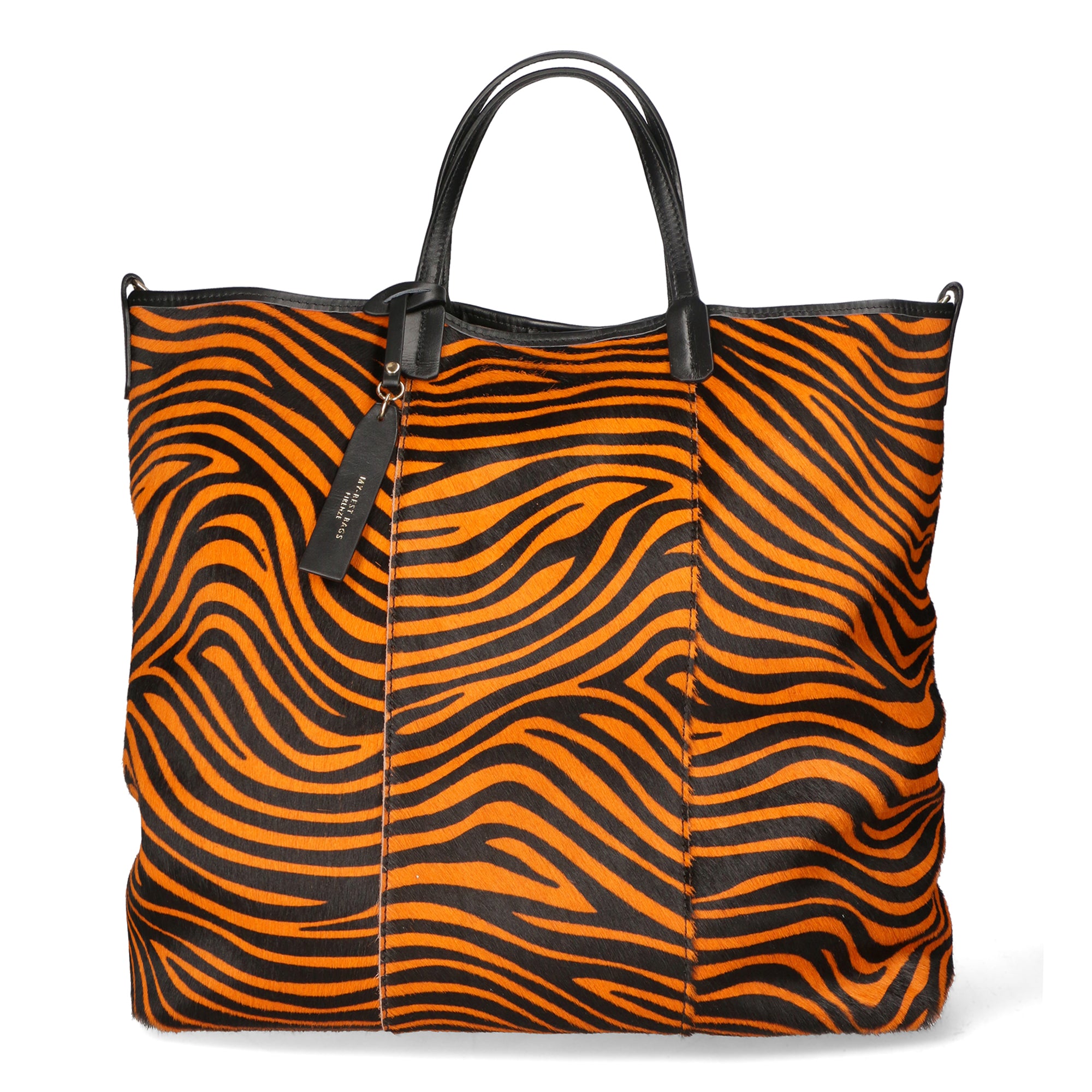 Borsa a mano da donna Vera pelle MYB-8053-FW-ZEBRA ARANCIO My Best Bag