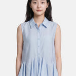 Blusa in 86 Lyocell 14 Poliestere Blu