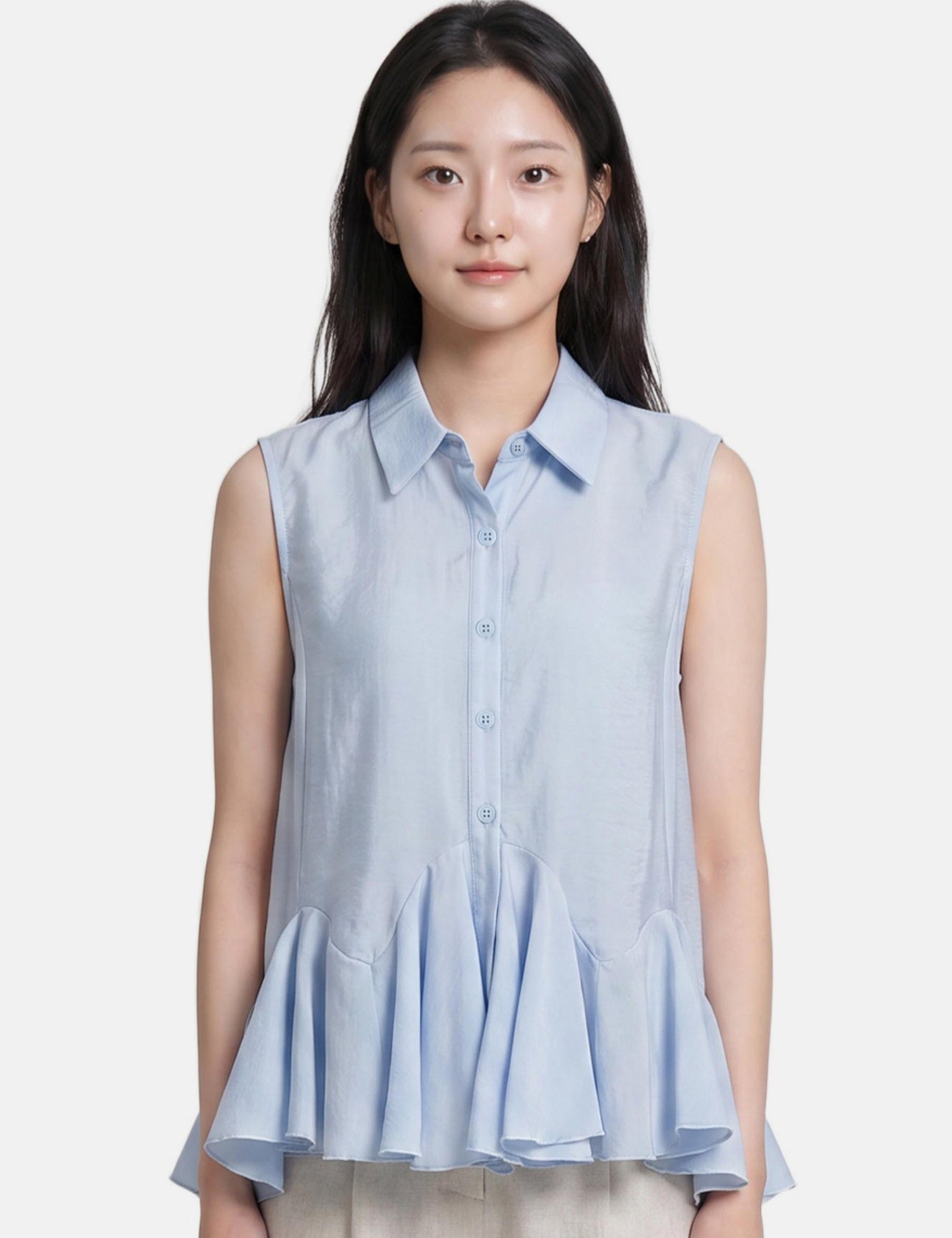 Blusa in 86 Lyocell 14 Poliestere Blu