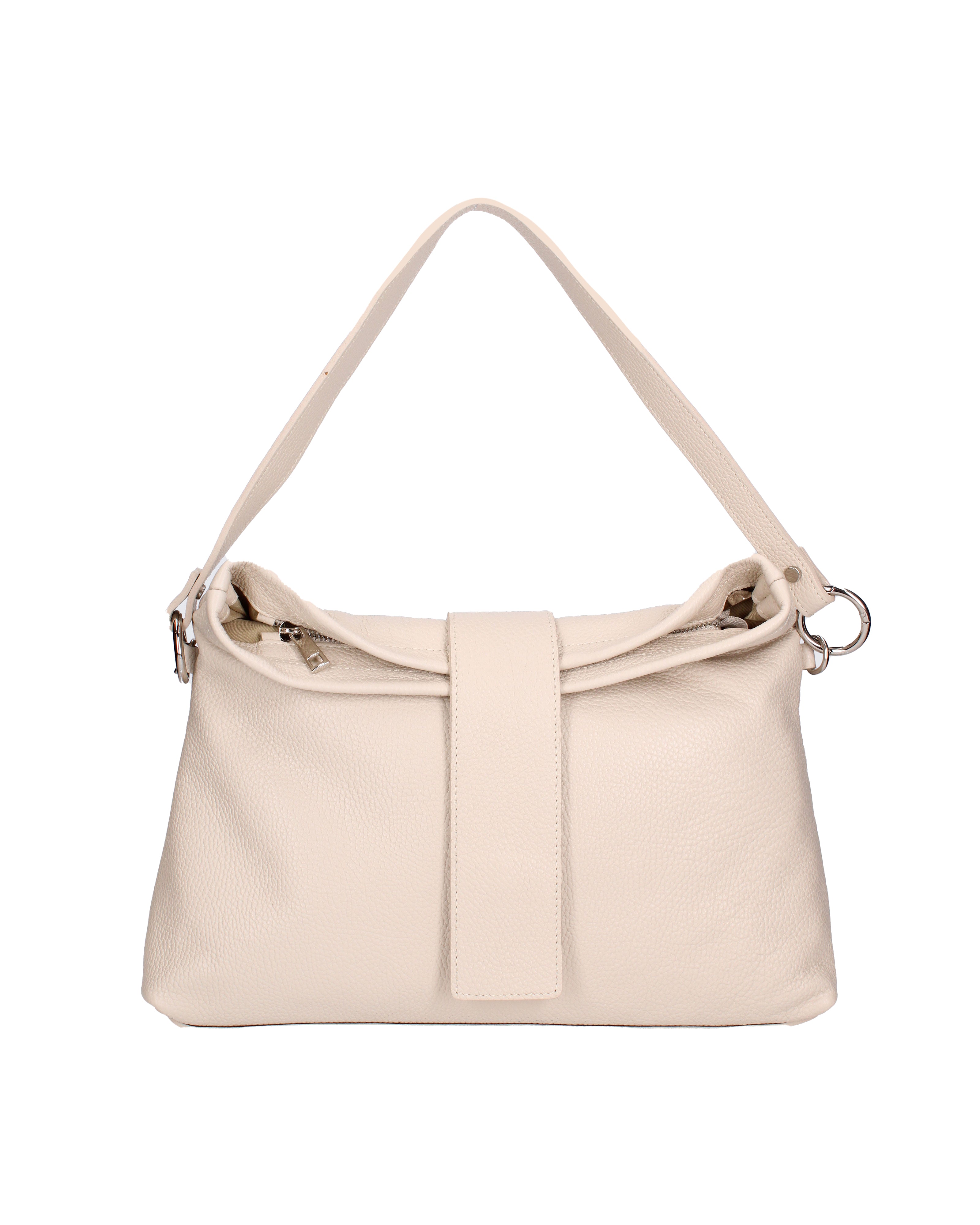 Grace Borsa a spalla da donna Vera pelle 07158-D37 LATTE Viola Castellani