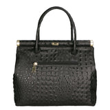 Deborah Borsa a mano da donna Pelle Croco Stampata 7727-C28 NERO Gave Lux