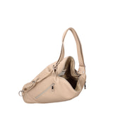 Anjelica women's shoulder bag convertible into a backpack in genuine leather, Made in Italy, 33x31x12 cm