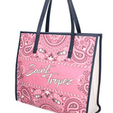 Taormina Borsa a spalla da donna Tela + Vera Pelle 5370-7-L318 BLU NAVY Gave Lux