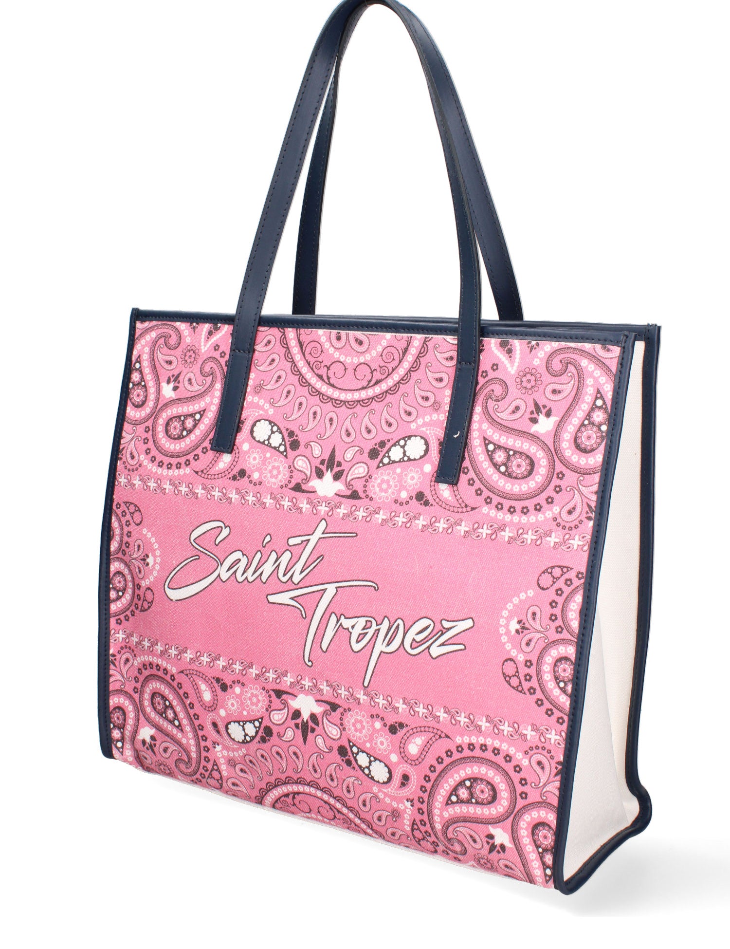 Taormina Borsa a spalla da donna Tela + Vera Pelle 5370-7-L318 BLU NAVY Gave Lux