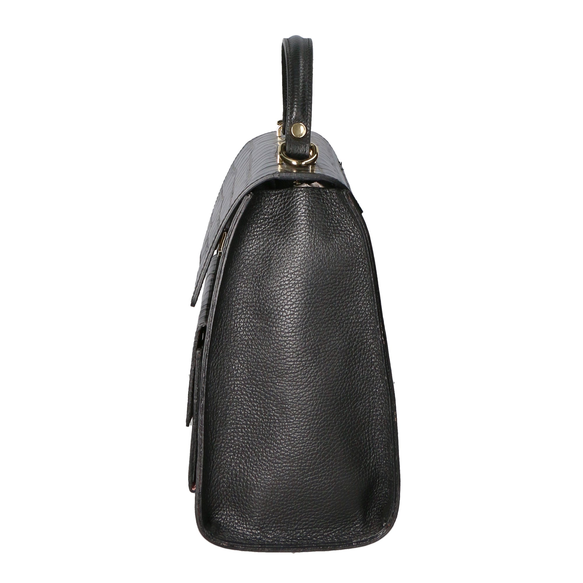 Borsa a mano da donna Made in Italy Vera pelle MYB-7034-SS-D28 NERO BLACK My Best Bag