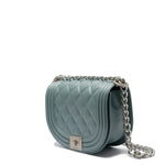 Borsa a mano da donna 100% PVC FLAT ZOE-BLACK + OFF SILVER Marc Ellis