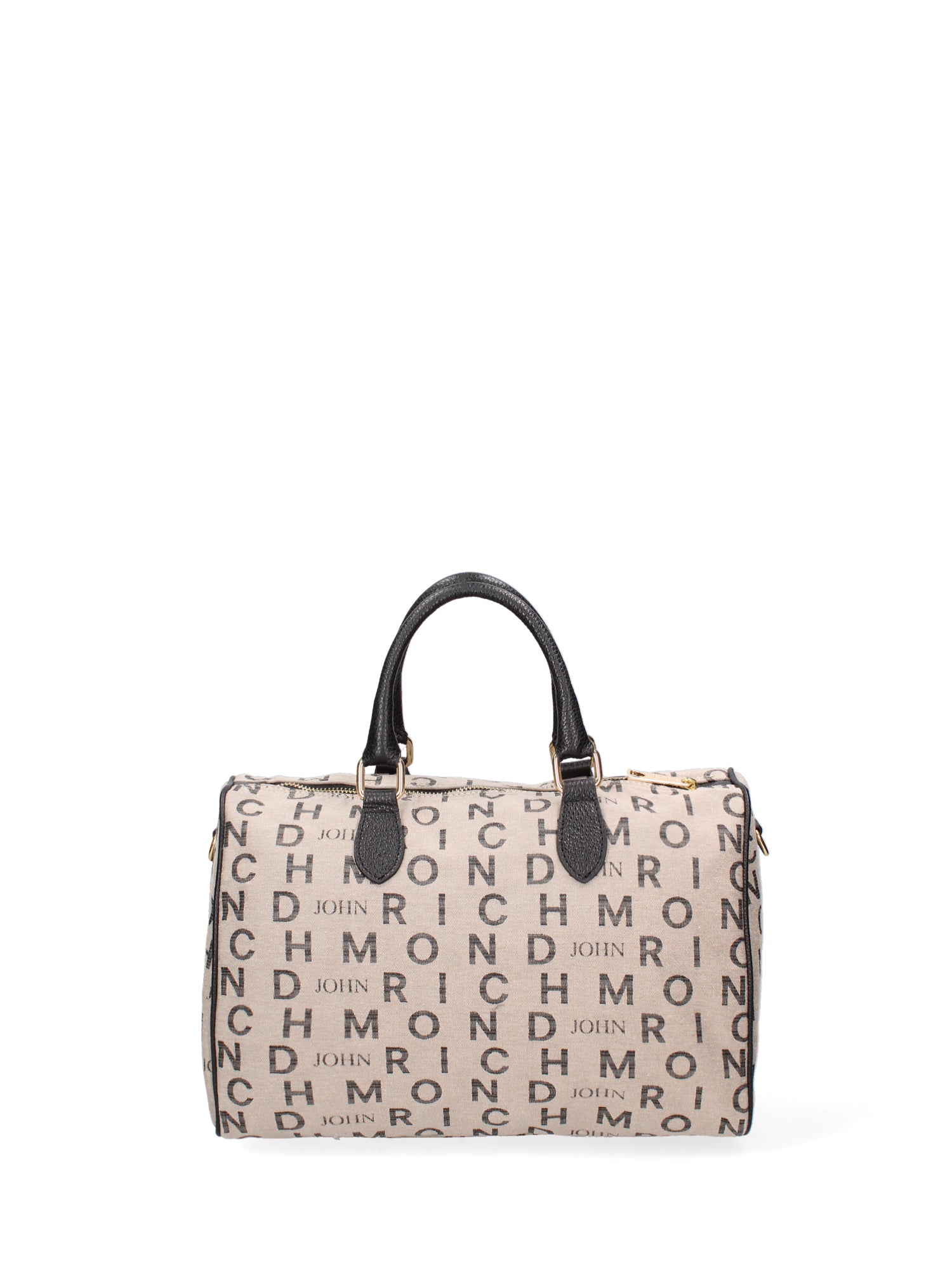 Borsa a mano da donna 100% vera pelle JR-W-1161-TP-BONE + BLACK + GOLD John Richmond