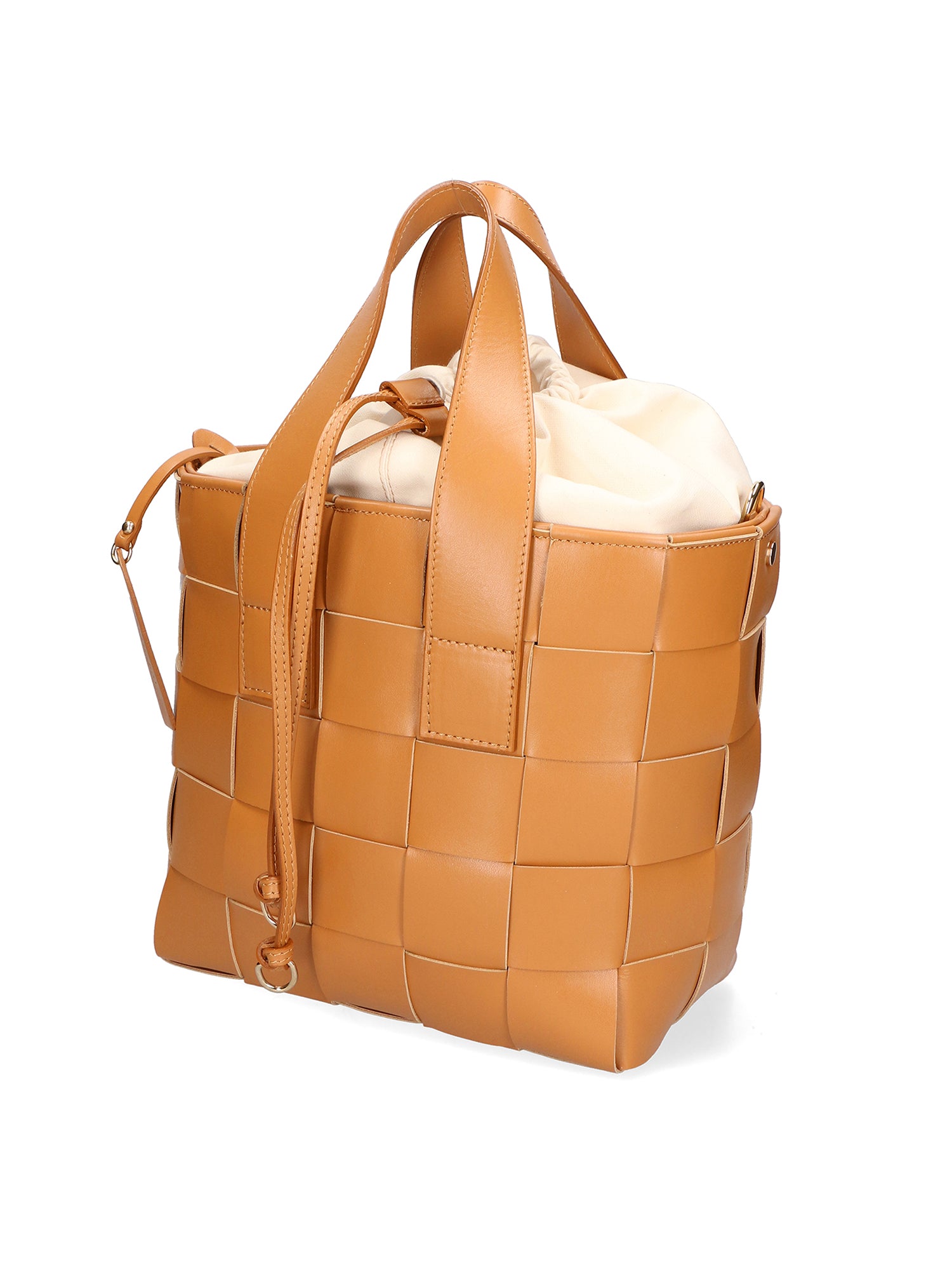 Borsa a mano da donna Vera pelle MYB-7055-SS-CUOIO+BEIGE My Best Bag
