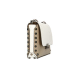 Vera pelle 8641-FANGO+BIANCO Borsa a tracolla da donna Evanthe Pro Gave Lux