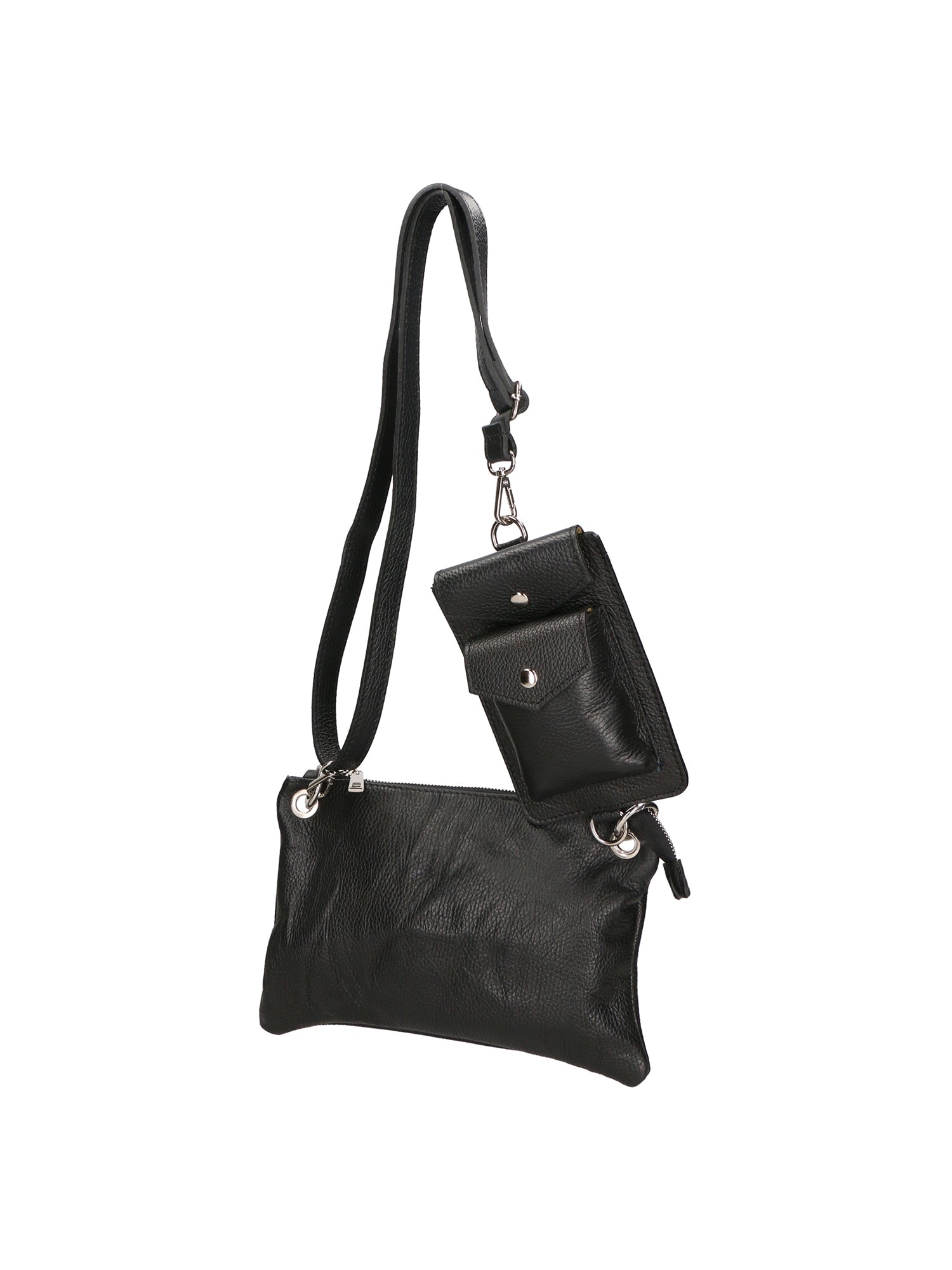 Ifigenia Borsa a tracolla da donna Vera pelle 05932-D28 NERO BLACK Gave Lux