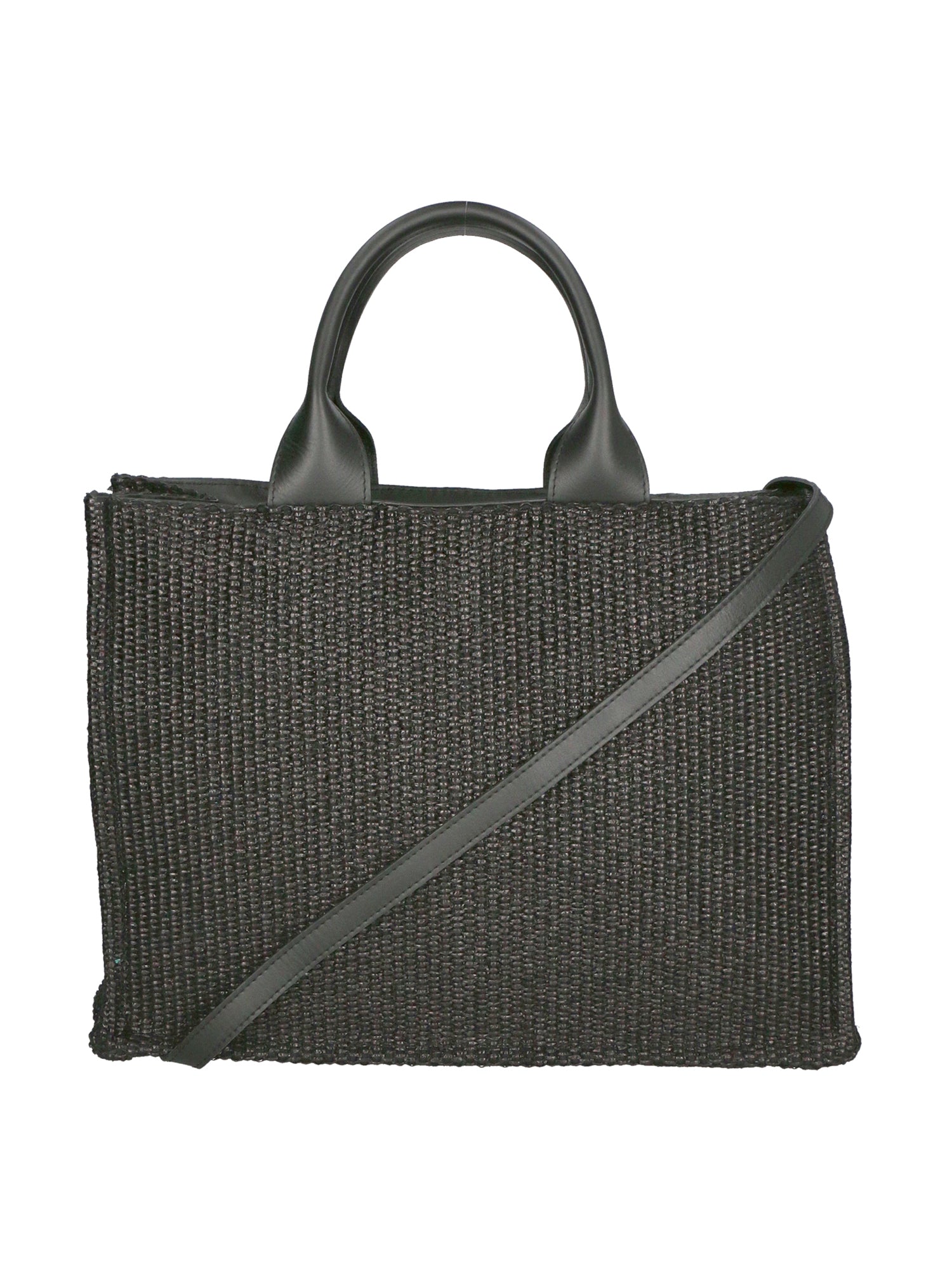 Allison Borsa a spalla da donna Paglia e pelle 05117-12 S28 NERO Gave Lux