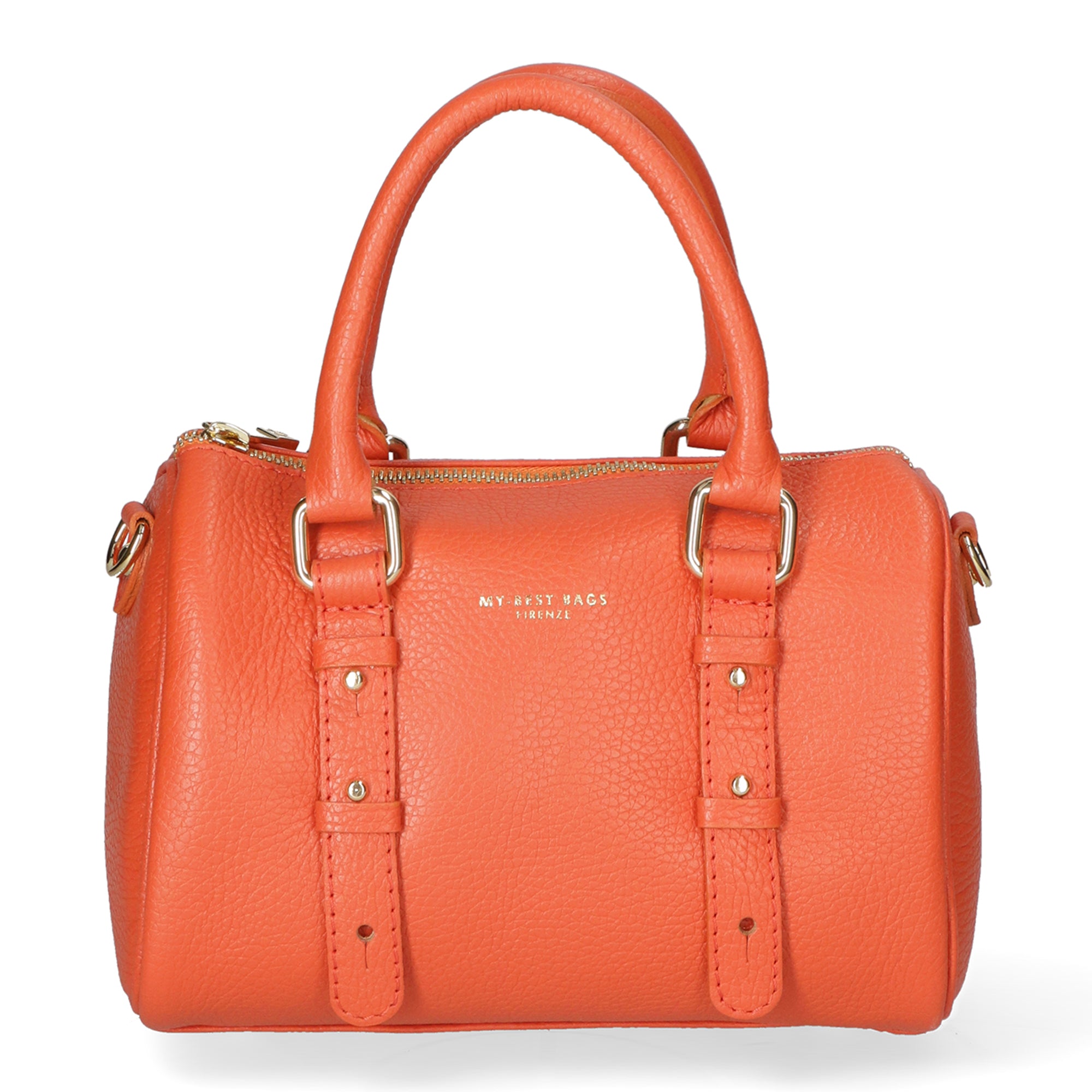Borsa a tracolla da donna Vera pelle MYB-8023-FW-D35 PAPAYA My Best Bag