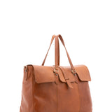 Borsa da viaggio unisex in vera pelle 100% cotone 4066-MIELE Alessia Firenze
