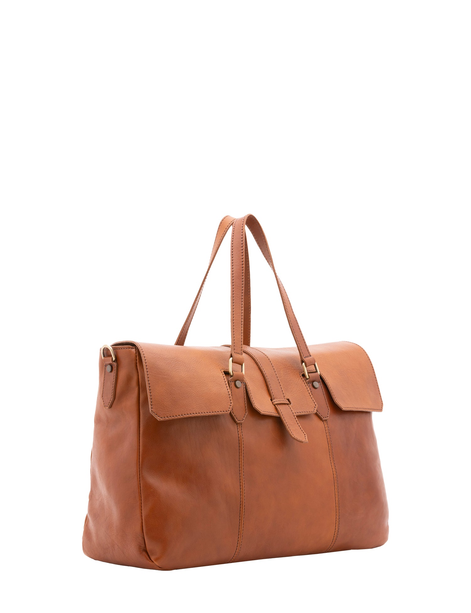 Borsa da viaggio unisex in vera pelle 100% cotone 4066-MIELE Alessia Firenze