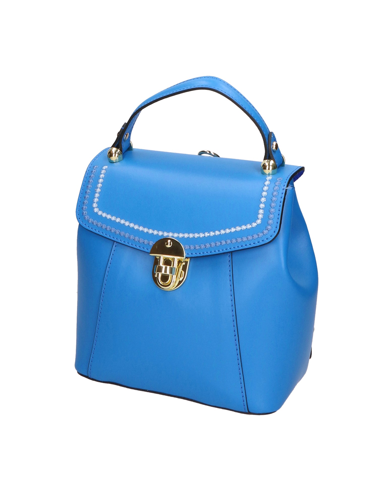 Giuditta Borsa a mano da donna 100% pelle 05937-L222 BLU ASTER Gave Lux
