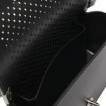 Borsa a mano da donna 100% Pvc FLAT S BALL-BLACK + BRUSH SILVER Marc Ellis