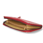 Betty Portafoglio donna in vera pelle Zip 10014-ROSSO RED Gave Lux