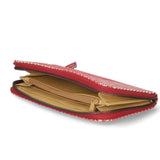 Betty Portafoglio donna in vera pelle Zip 10014-ROSSO RED Gave Lux