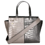 Ariana Borsa a mano da donna Vera pelle stampata cocco 05435-C28 NERO C27 CENERE Gave Lux
