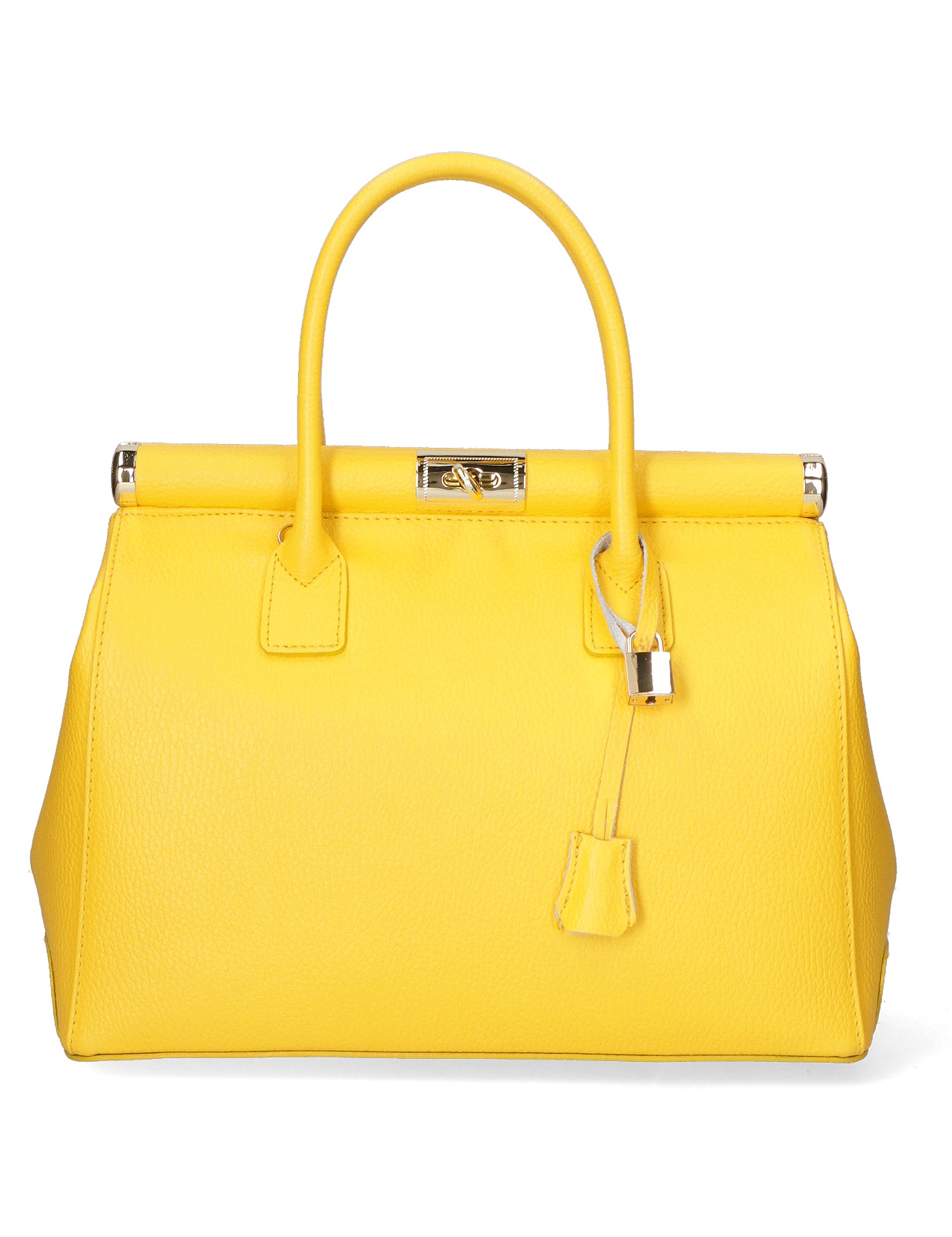 Aleria Borsa a mano da donna Vera pelle 8005-D04 GIALLO Gave Lux
