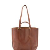 Borsa a spalla unisex in vera pelle Made in Italy 4610-MARRONE Alessia Firenze