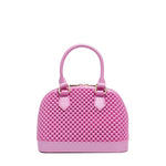 Borsa a mano da donna 100% Pvc FLAT XS BALL-AURORA PINK + OFF GOLD Marc Ellis