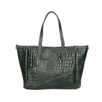Lorella Borsa a spalla da donna Vera pelle croco 06499-017 VERDE BOTTIGLIA Gave Lux