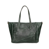 Lorella Borsa a spalla da donna Vera pelle croco 06499-017 VERDE BOTTIGLIA Gave Lux