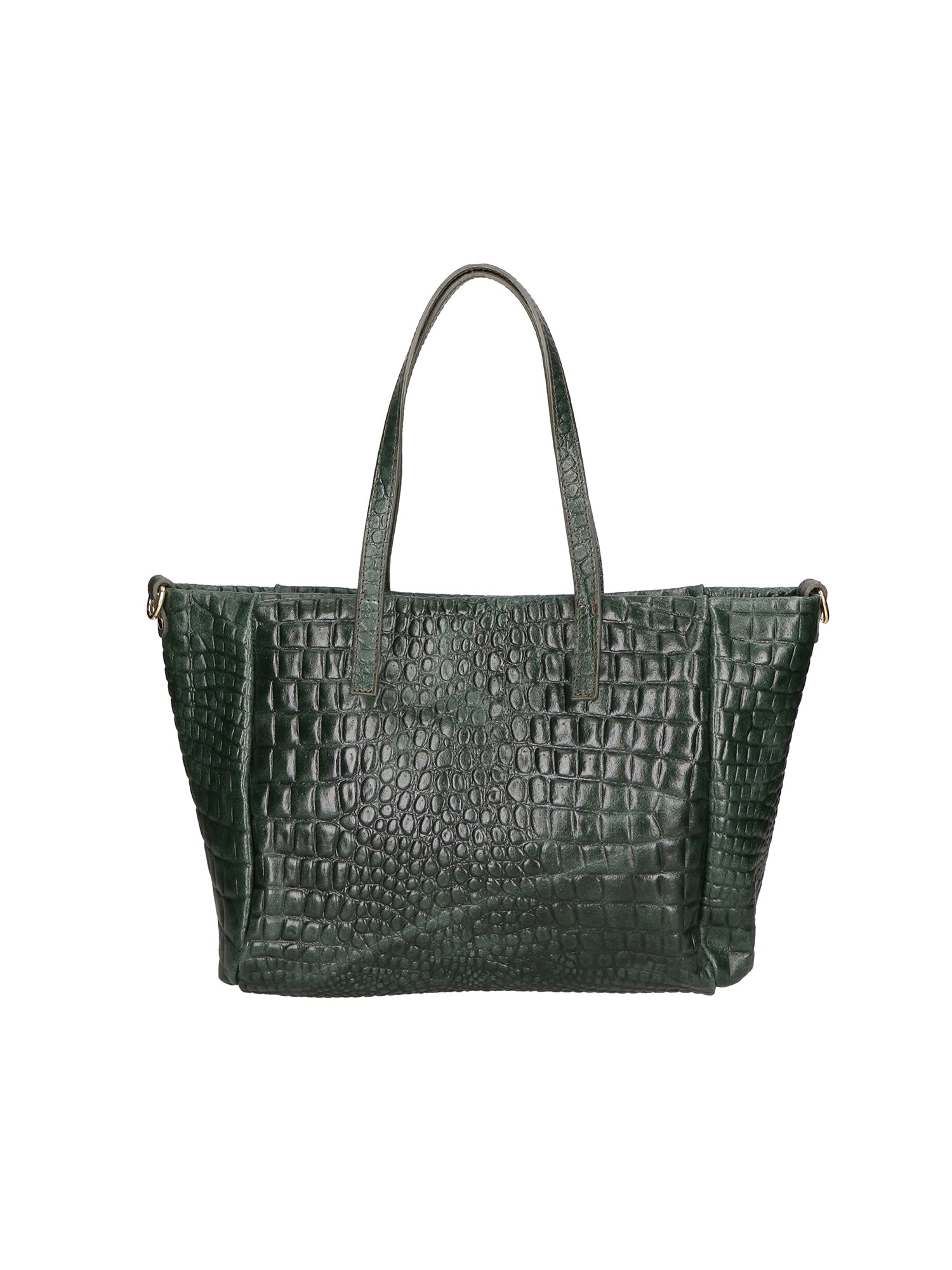 Lorella Borsa a spalla da donna Vera pelle croco 06499-017 VERDE BOTTIGLIA Gave Lux