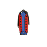 Vera pelle 8641-ROSSO+BLU Borsa a tracolla da donna Evanthe Pro Gave Lux