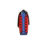 Vera pelle 8641-ROSSO+BLU Borsa a tracolla da donna Evanthe Pro Gave Lux