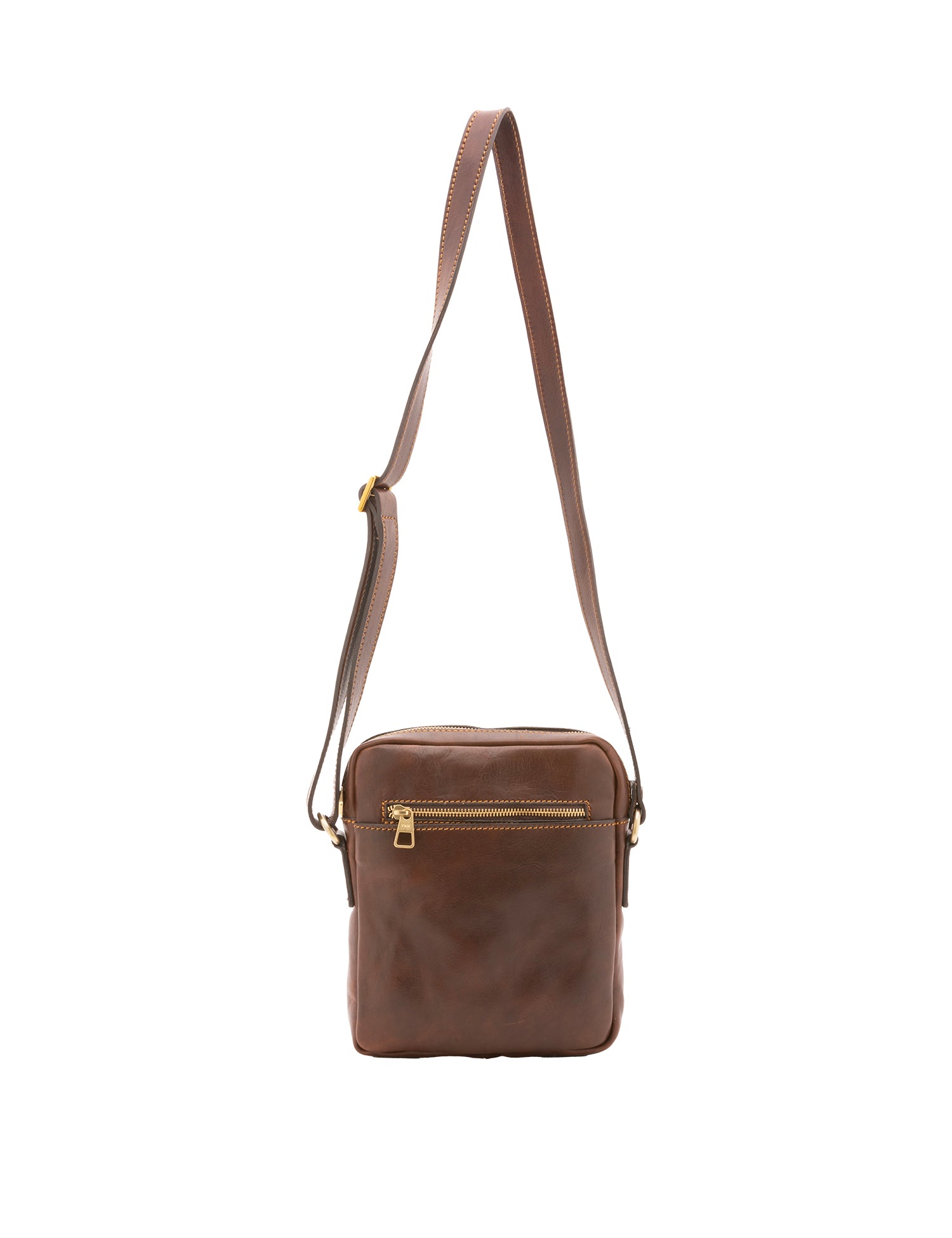 Borsa a tracolla uomo vera pelle Made in Italy 4313-TESTA DI MORO Alessia Firenze