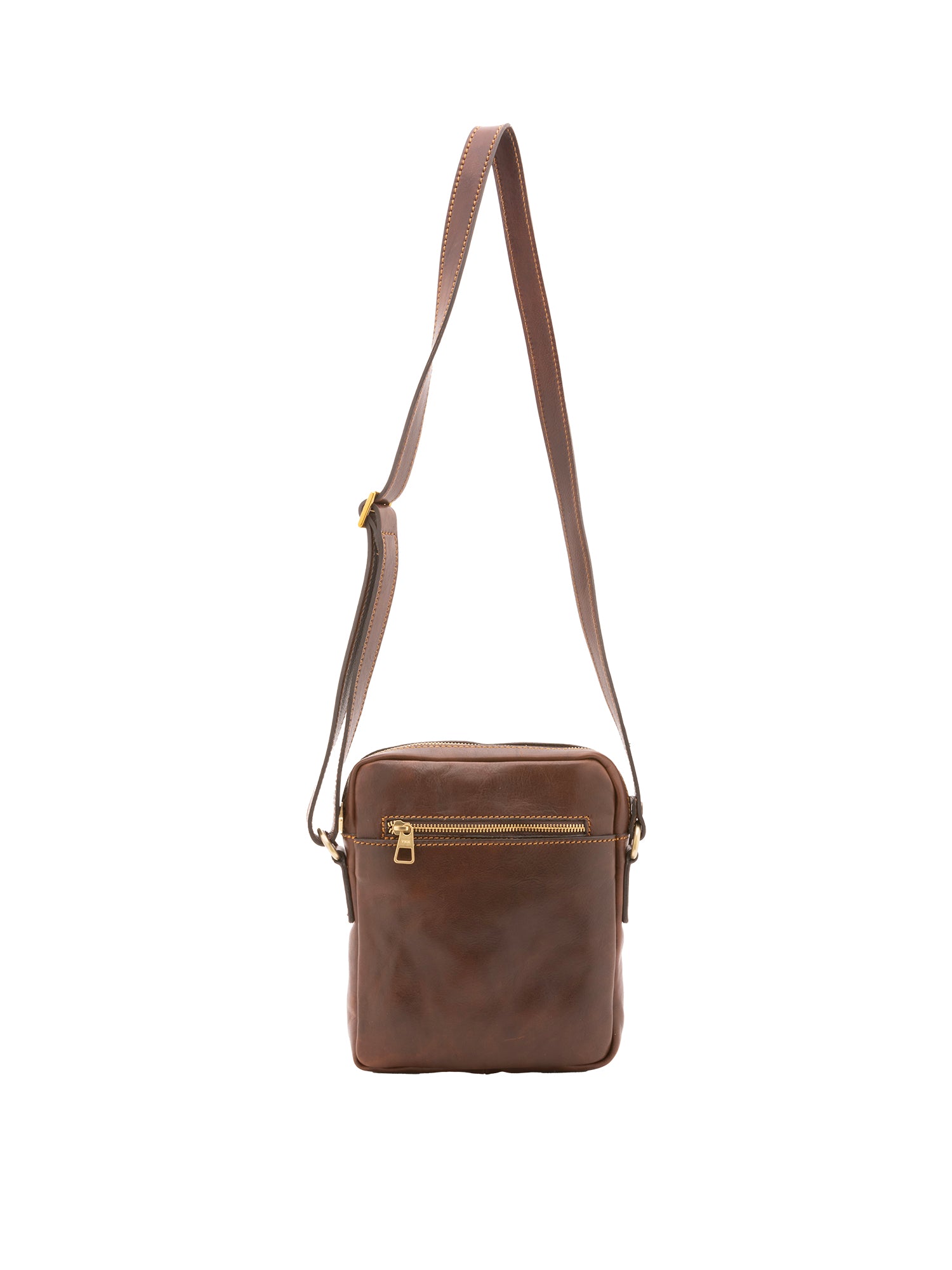 Borsa a tracolla uomo vera pelle Made in Italy 4313-TESTA DI MORO Alessia Firenze