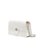 Borsa a mano da donna 100% Pvc FLAT ROOD M-WHITE + OFF SILVER Marc Ellis
