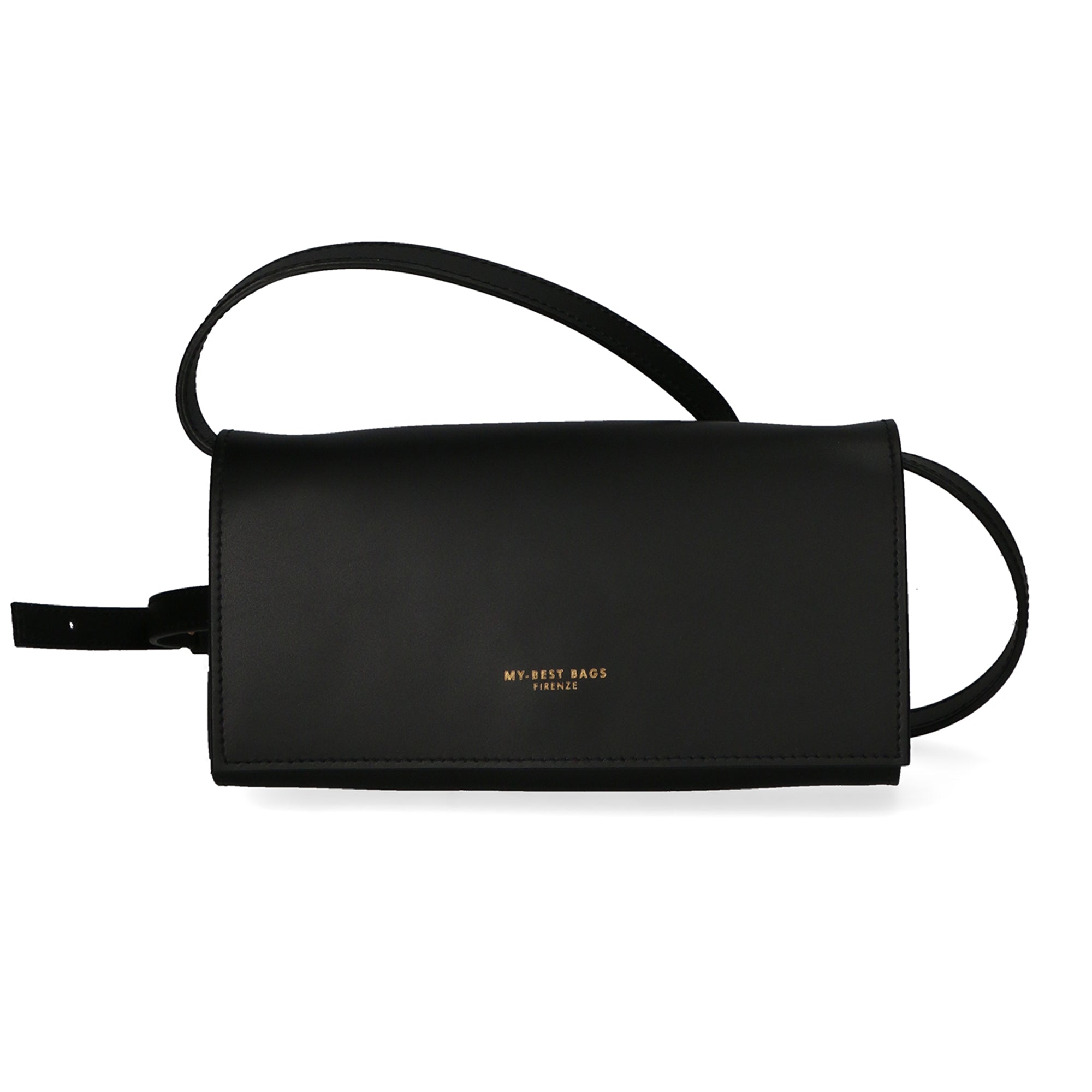 Borsa a tracolla da donna 100% pelle MYB-8048-FW-P218 NERO My Best Bag