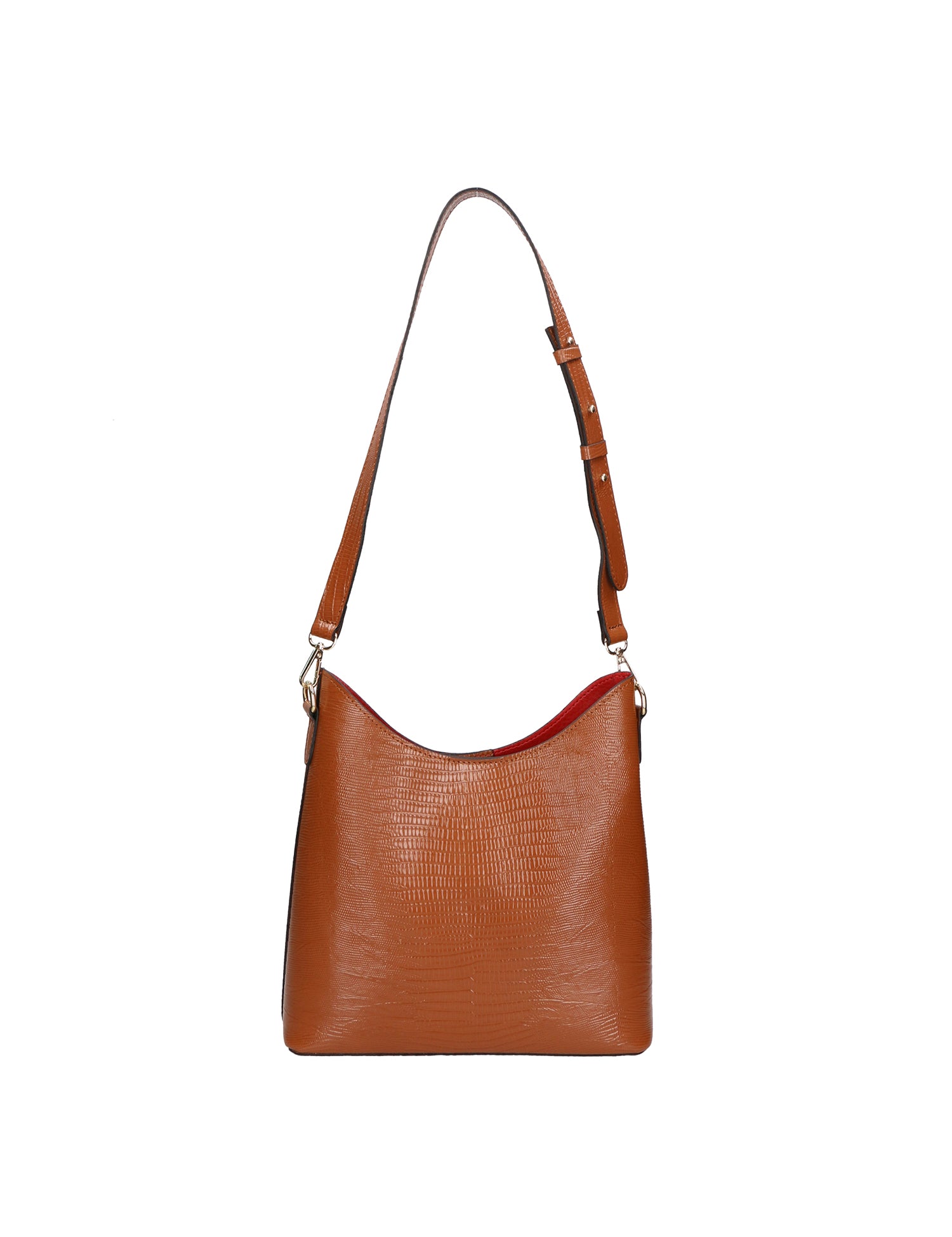 Carmine Borsa a spalla da donna Vera pelle 05442-LU17 CUOIO COGNAC Gave Lux
