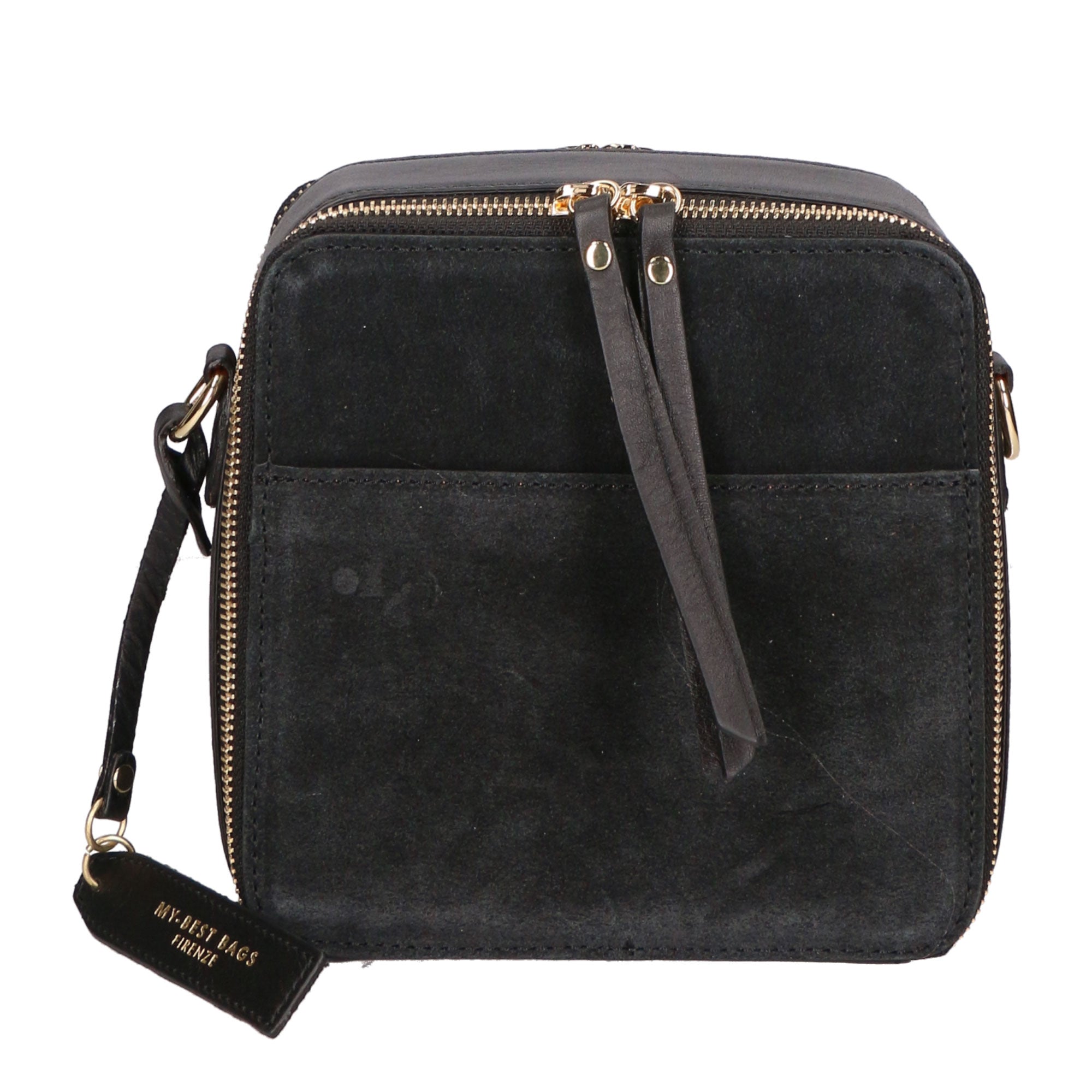 Borsa a tracolla da donna Vera pelle MYB-6020-FW-NERO My Best Bag