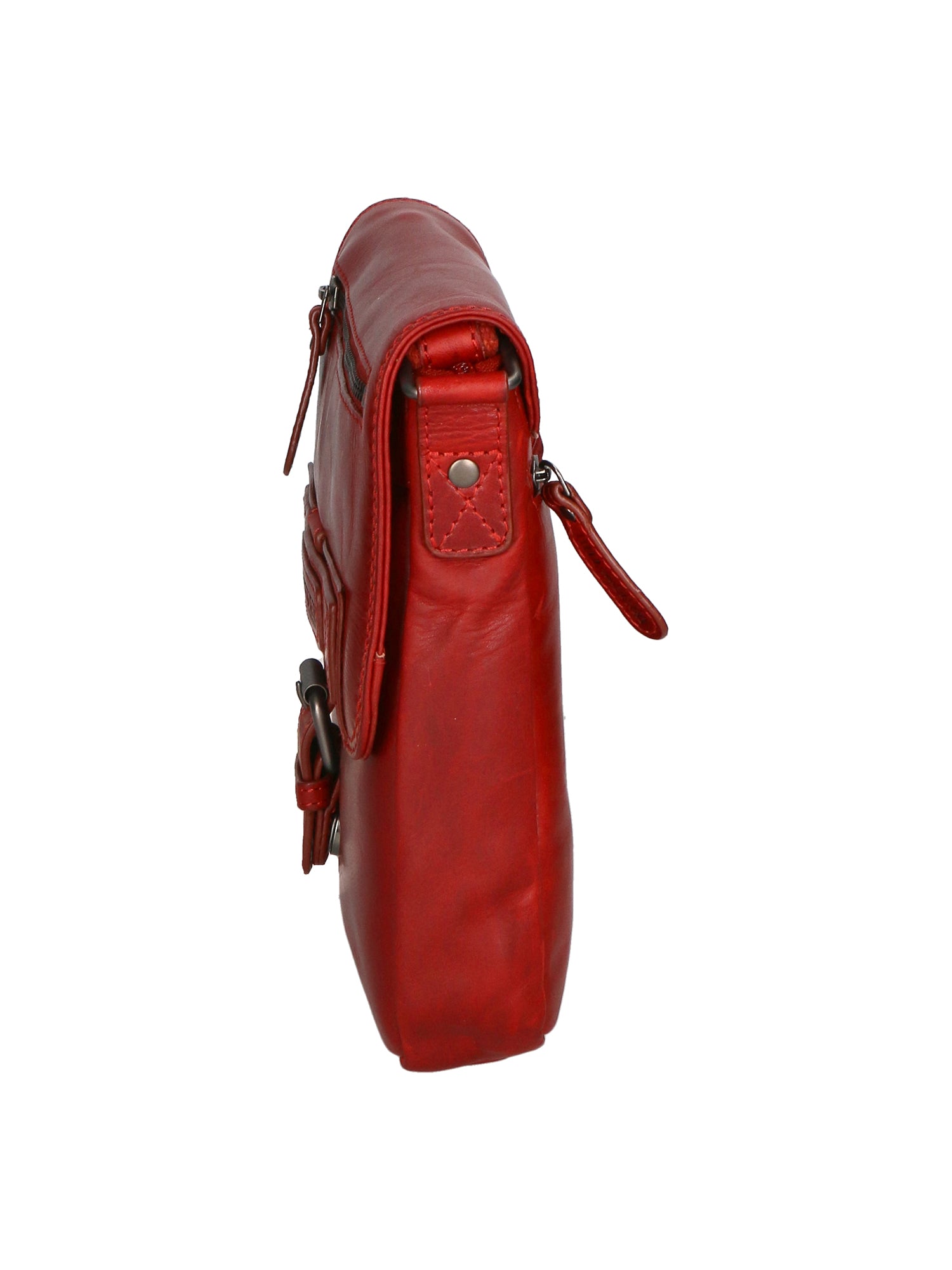 Borsa a tracolla da uomo Vera pelle HILB-6163-ROSSO Hill Burry
