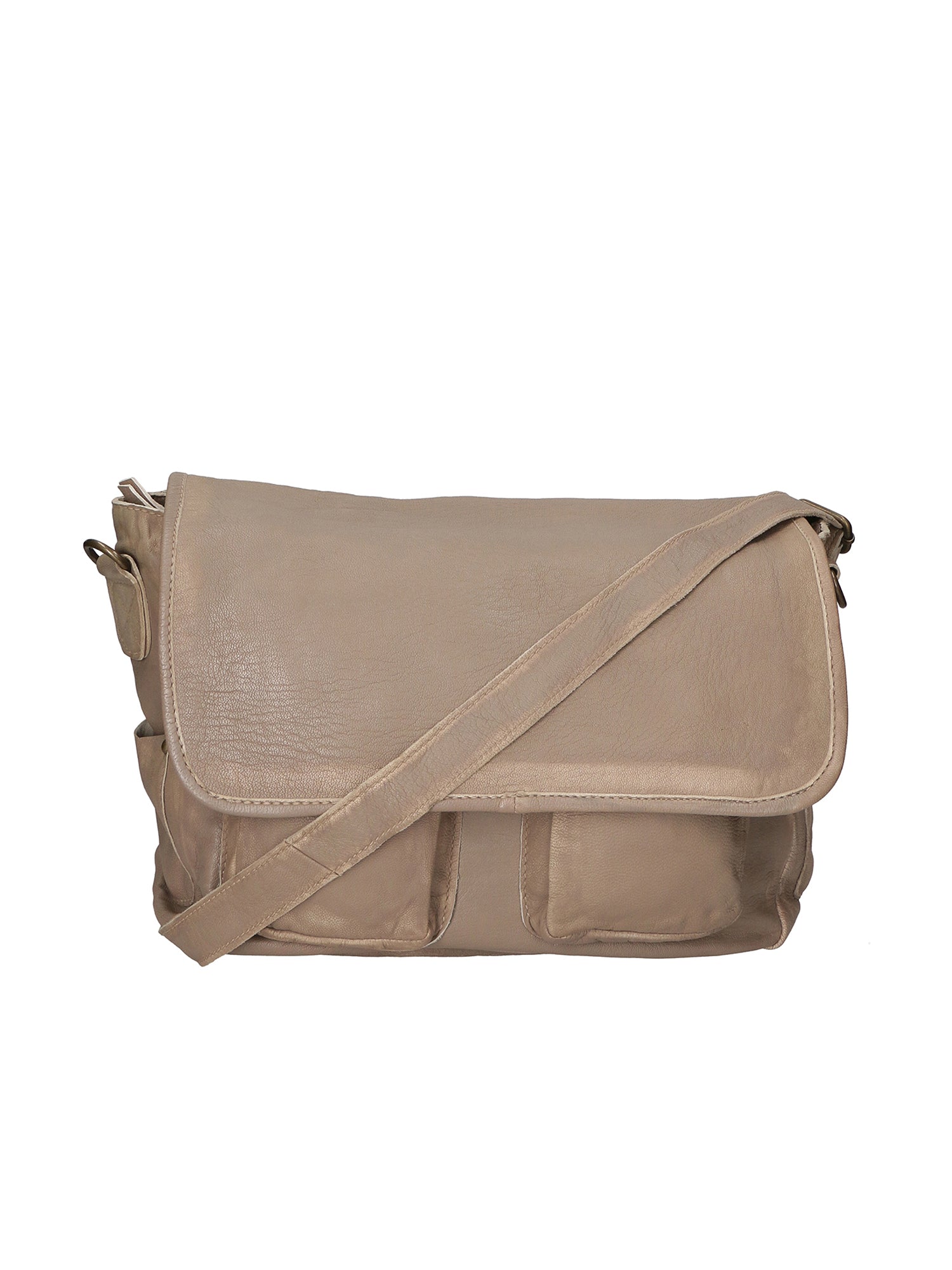 Clio Borsa a spalla da donna Vera pelle 5561-04 TAUPE Gave Lux