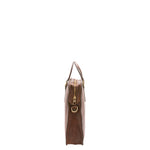 Borsa a mano unisex in vera pelle Made in Italy 4410-TESTA DI MORO Alessia Firenze