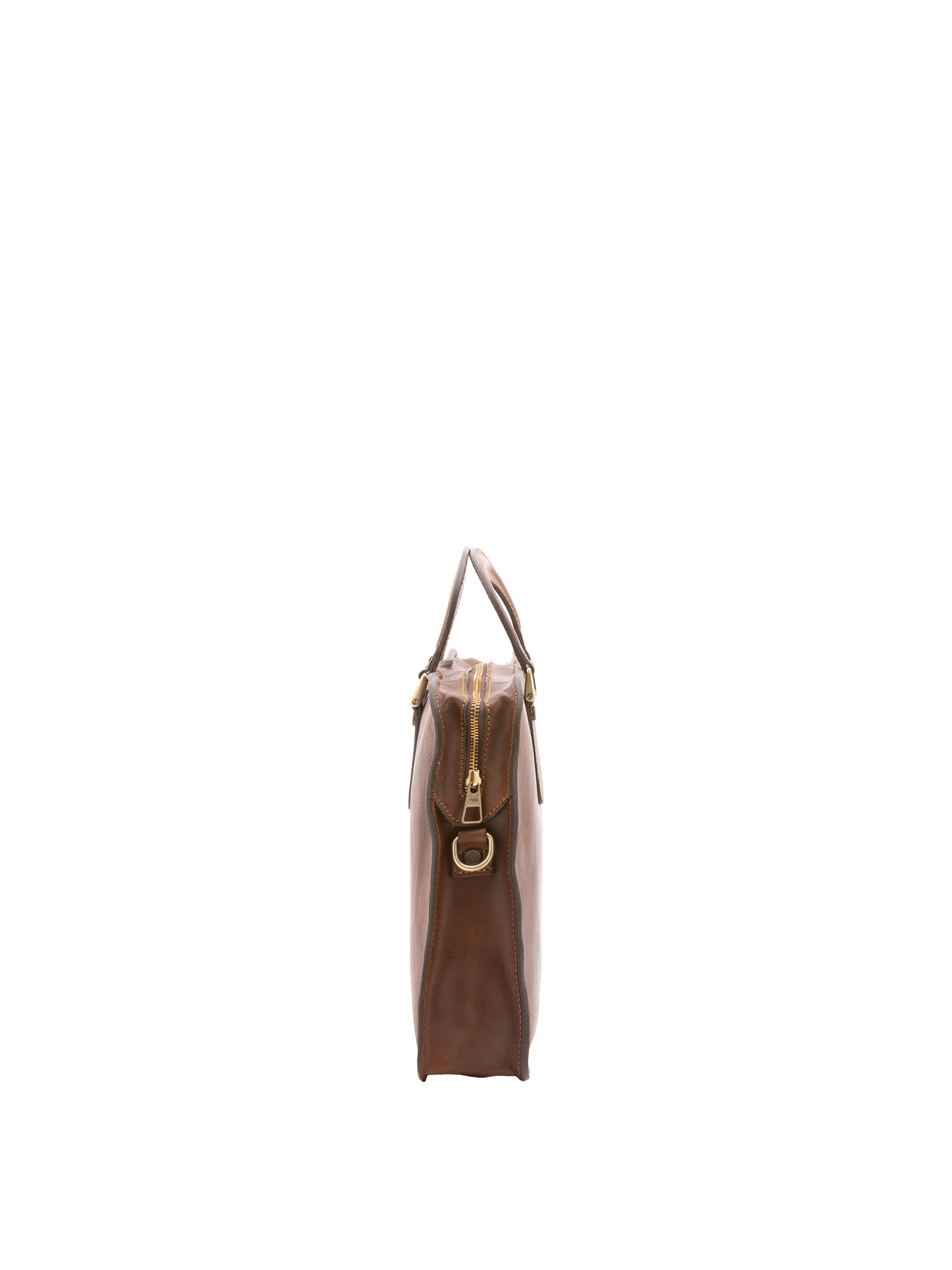 Borsa a mano unisex in vera pelle Made in Italy 4410-TESTA DI MORO Alessia Firenze