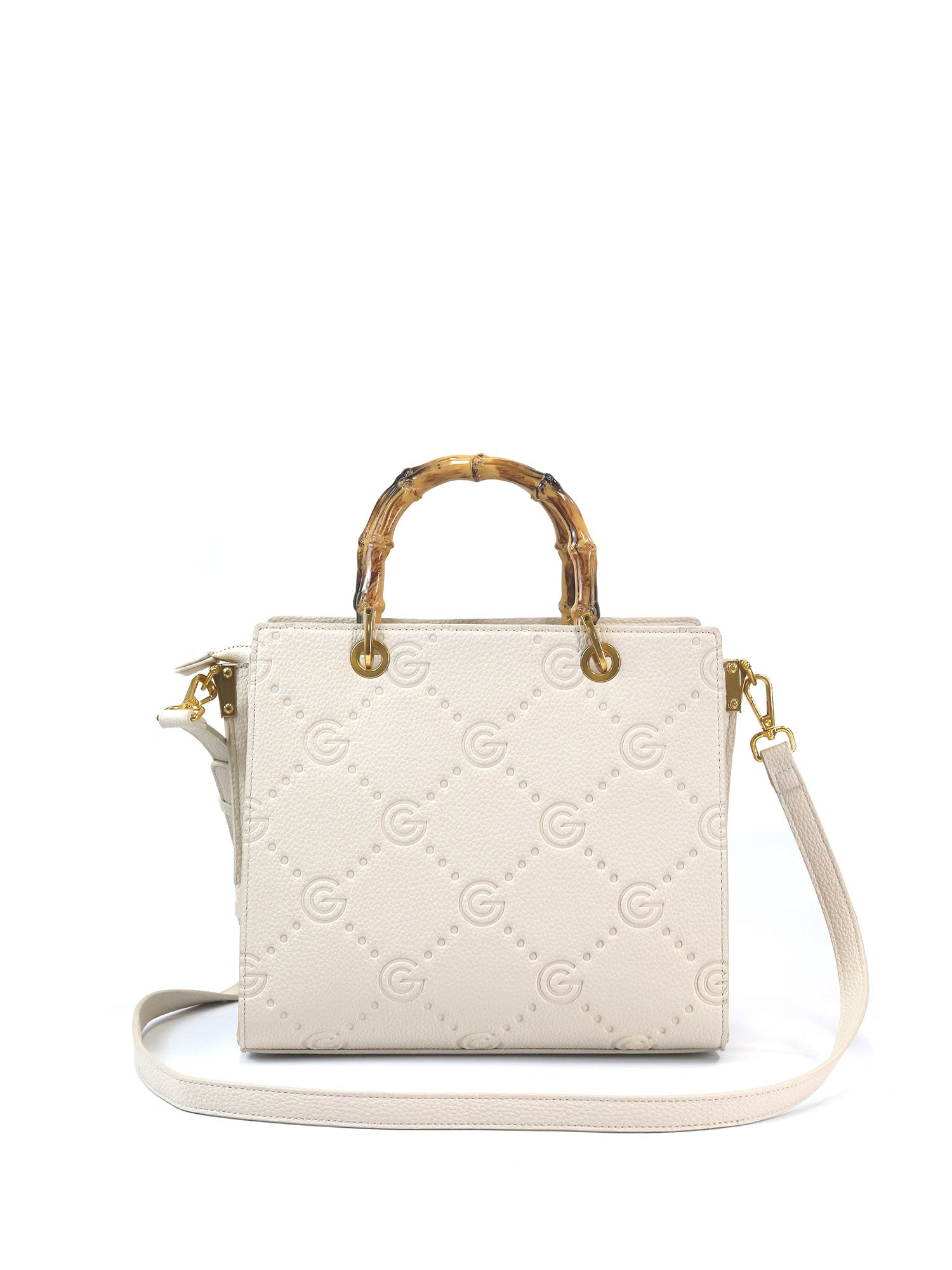 Borsa a mano da donna 100% pelle vegana PU GGB019CRM Gabriella G Firenze