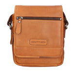 Borsa a tracolla uomo in vera pelle RFID HILB-6113-CUOIO Hill Burry