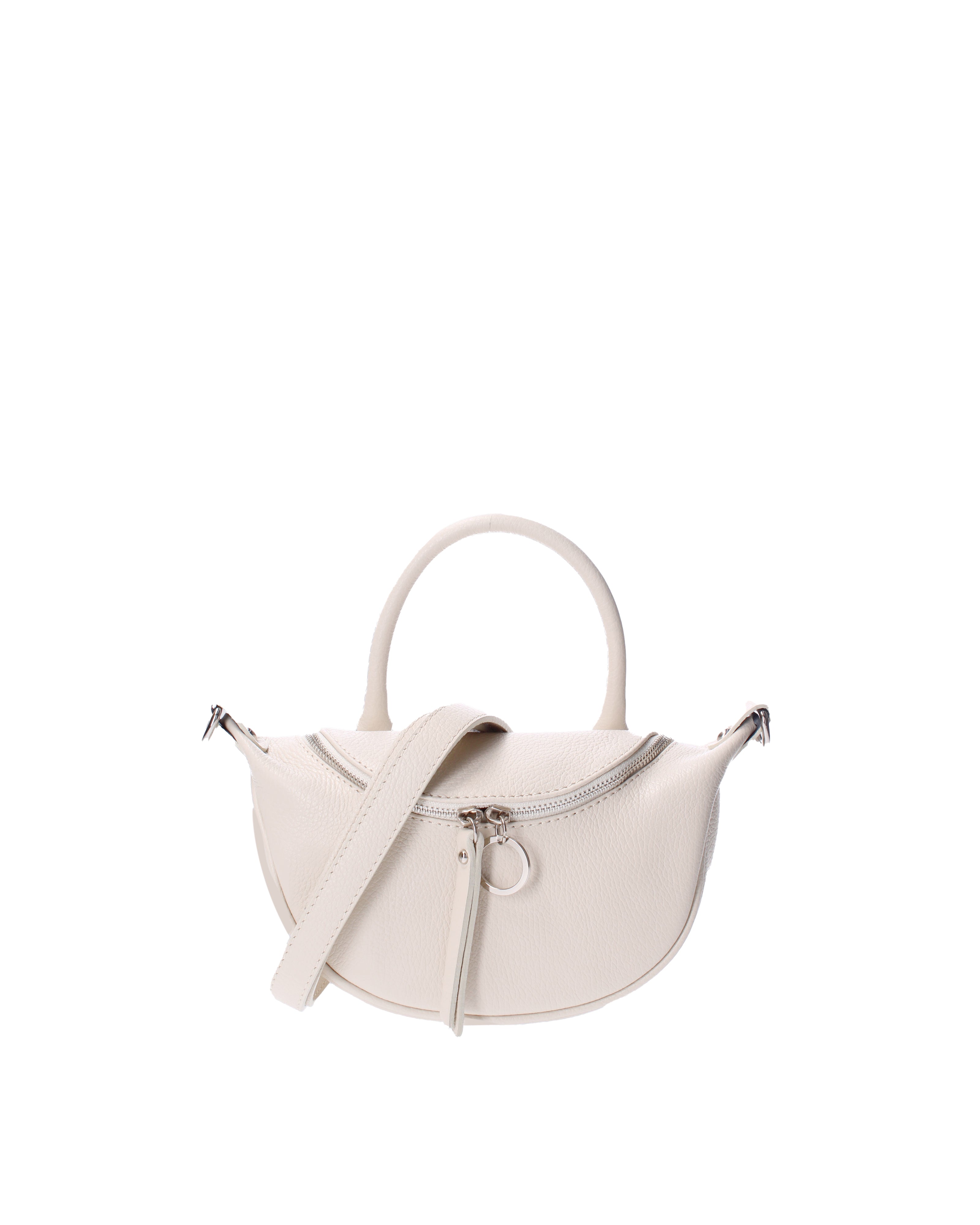 Mae Borsa a mano da donna Vera pelle 07142-D37 LATTE Viola Castellani