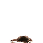 Borsa a spalla unisex in vera pelle 100% cotone 4603-MARRONE Alessia Firenze