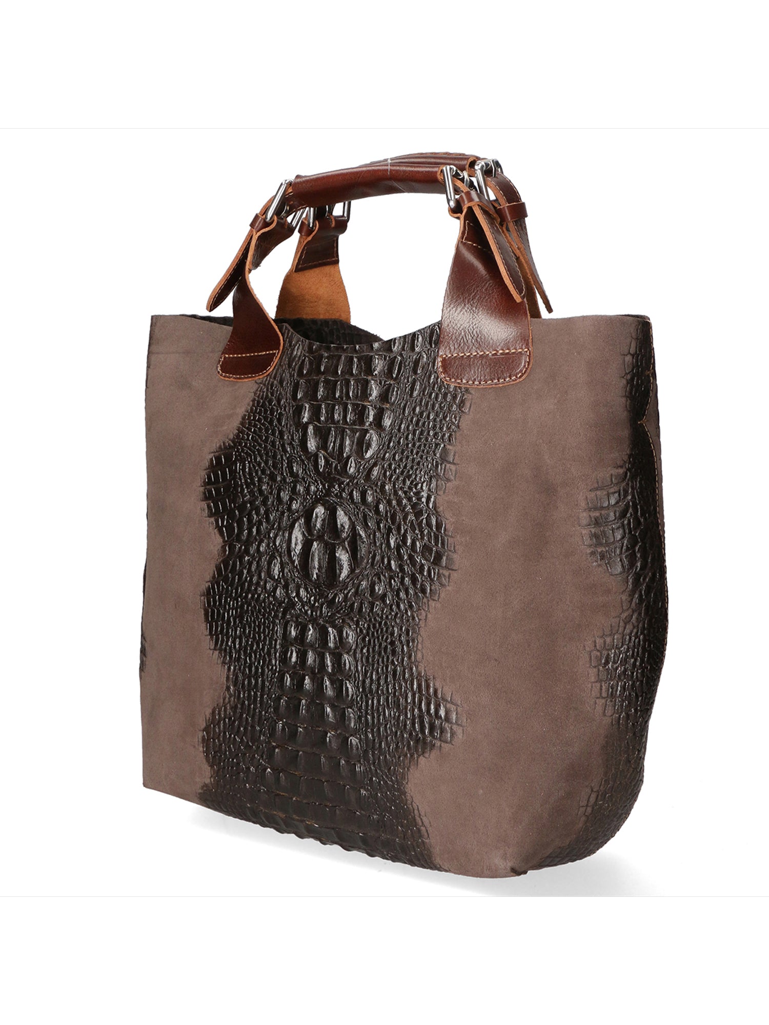 Eufemia Borsa a spalla da donna Pelle Croco Stampata 9007 1-T.MORO Gave Lux