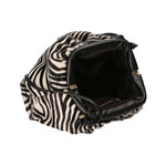 Astrid Borsa a spalla da donna Vera pelle 05476-NERO ZEBRA B N 002 Gave Lux
